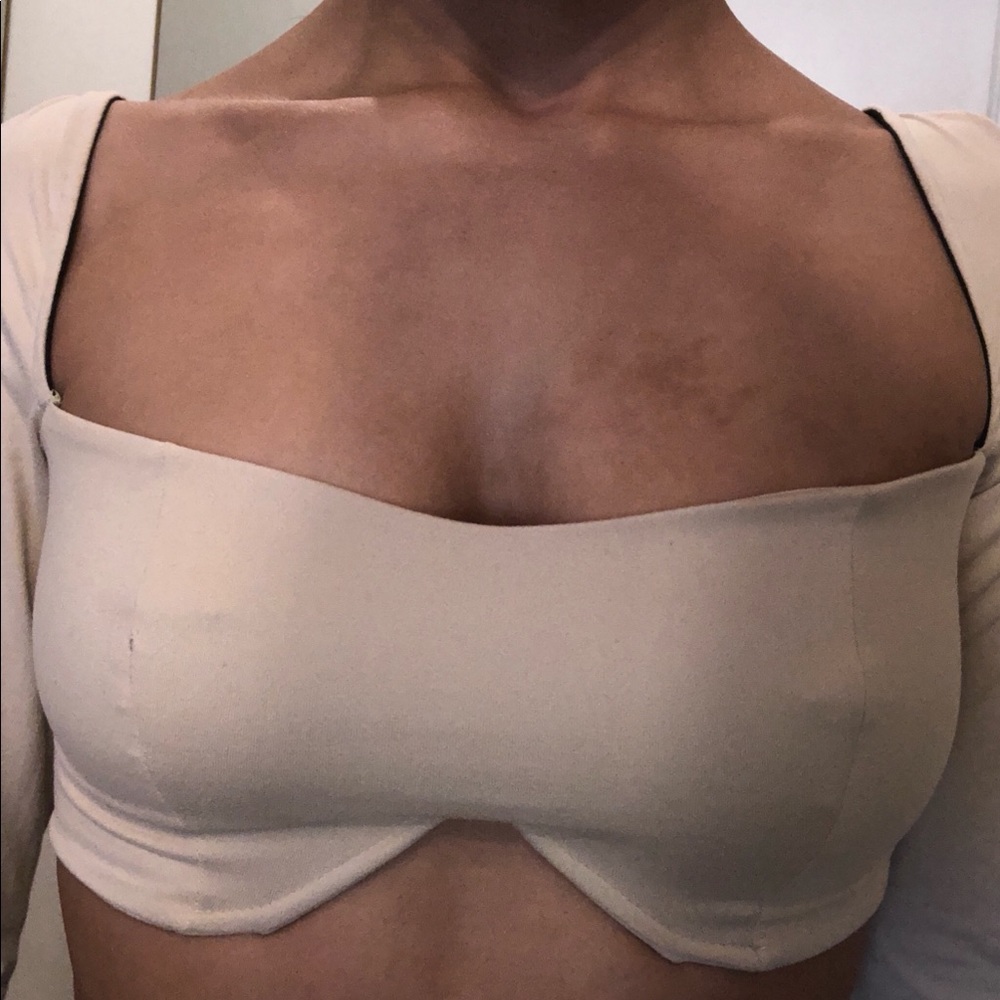 Fashion Nova Cream Crop Top